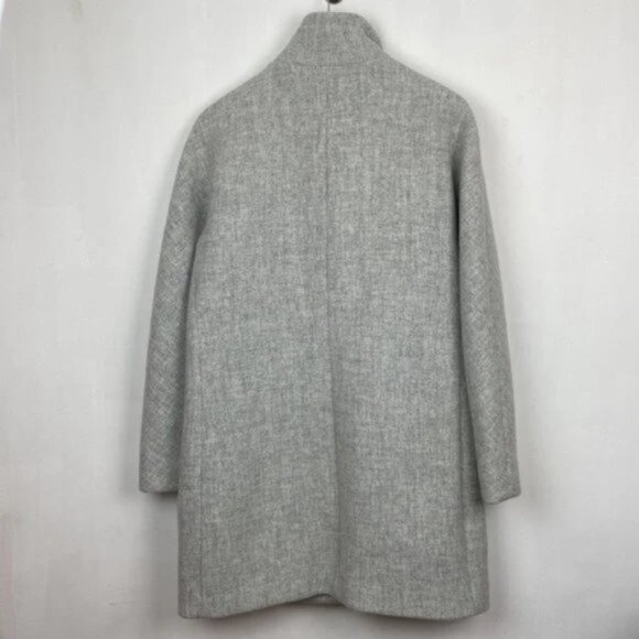 NWT 6 Cocoon Coat Italian Stadium Cloth Wool Heathered Dusk Gray - Picture 12 of 12